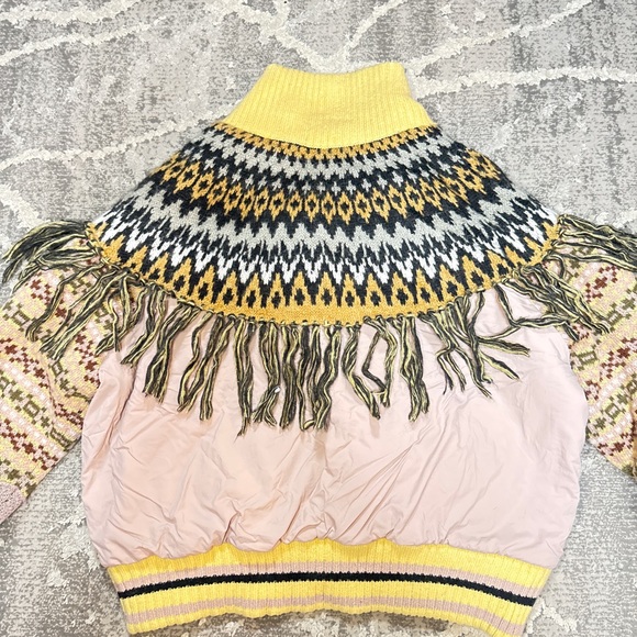 We The Free Riley Swit Fringe Knit Bomber Jacket - Picture 4 of 9